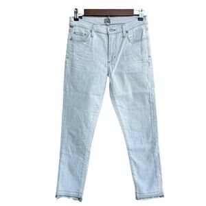 Citizens of Humanity Rocket High Rise Crop Bleached Grey 27 NWT